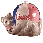Image of CAT  BALL COOKIE JAR