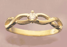 Image of LADYS 14K DIAMOND RING - Size 05