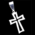 Image of SS CUT-OUT CROSS PENDANT