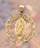 Image of 14KT GOLD VIRGIN MARY PENDANT