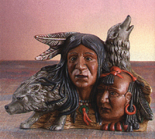 Image of PORC. WARRIORS WITH WOLVES