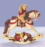 Image of MUS. TEDDY ON ROCKING HORSE