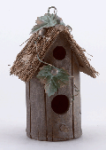 Image of STRAW ROOF 2 STORY BIRD HOUSE