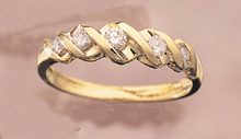 Image of 14K DIAMOND ANNIVERSARY BAND - Size 05