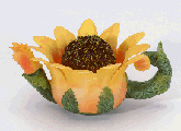 Image of PORC SUNFLOWER TEAPOT