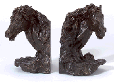 Image of HORSES HEAD BOOK ENDS