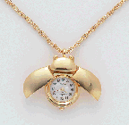 Image of LADY BUG WATCH NECKLACE