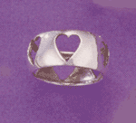 Image of S.S. HEART CUT-OUT RING - Size 07