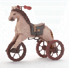Image of ANTIQUE WOOD TRICYCLE HORSE
