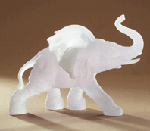 Image of FROSTED SCULPTURE-ELEPHANT