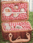 Image of 10 PC TEA SET IN BASKETTEDDY