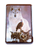 Image of EAGLE AND WOLF CLOCK
