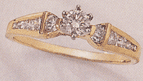 Image of LADYS 14K DIA. ENGAGEMENT RING - Size 05