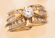 Image of LADYS 14K DIAMOND BRIDAL SET - Size 05