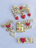 Image of 12 PC. VALENTINES DAY PINS