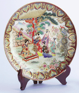 Image of ORIENTAL STYLE PLATE WSTAND