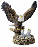 Image of PORC. EAGLE WITH TWO CHICKS