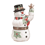 Image of PORC. SNOWMAN HINGE BOX