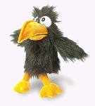 Image of SQUEAKING CROW HAND PUPPET