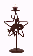 Image of METAL COWBOY STAR CANDLEHOLDER