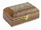 Image of SHESHAM WOOD BOX WBRASS SHEET