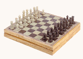 Image of SOAPSTONE CARVED CHESS SET