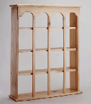 Image of 16 COMPARTMENT WOOD WALL CURIO