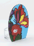 Image of GLASS BUTTERFLY CANDLE HOLDER