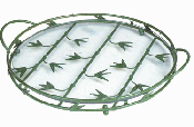 Image of METAL BAMBOO GLASS TRAY