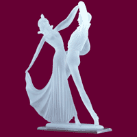 Image of FROSTD DANCING COUPLE SCULPTRE