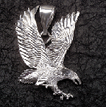 Image of S.S. DIAMOND CUT EAGLE PENDANT