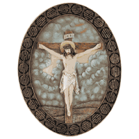 Image of ALAB OVAL CRUCIFIX WALL PLAQUE