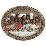 Image of ALAB. LAST SUPPER OVAL PLAQUE