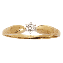 Image of 14K LADYS DIA. SOLITAIRE RING - Size 08