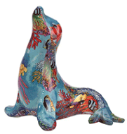 Image of PATCHWORK SEAL-FISH PATTERN
