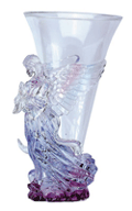 Image of ACRYLIC BLUE COLOR ANGEL VASE