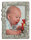 Image of 5 x 7 PEWTER FINISH BABY FRAME