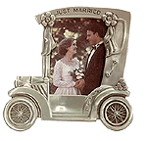 Image of JUST MARRIED IN. 3 12X5 IN. FRAME