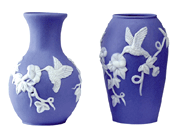 Image of PORC HUMMINGBIRD VASES-2 PCS.