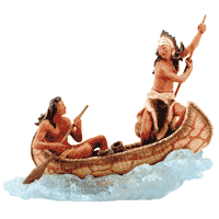 Image of ALAB. INDIANS ON CANOE
