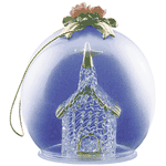 Image of XMAS GLASS ORNANMENT CHURCH