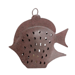 Image of RUSTED METAL FISH CANDLEHOLDER