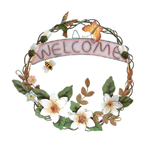 Image of PAINTED METAL WREATH WELCOME