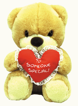 Image of PLUSH TEDDY BEAR WITH HEART