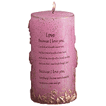 Image of LOVE SCNTD DRIED FLOWER CANDLE