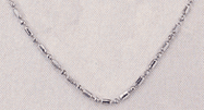 Image of 14K WHITE 18 IN. BARBEAD CHAIN