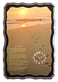 Image of FOOTPRINTS QTZ. WALL CLOCK