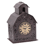 Image of RUSTIC METAL BARN CLOCK