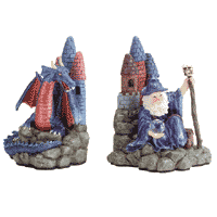 Image of MERLINDRAGON WCASTLE BOOKEND