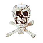 Image of ALAB. SKULL ON BONE TRIPOD